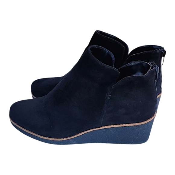 Style & Co,  JARODD, Black   Vegan suede Wedge Boot 9.5 EUC - Picture 2 of 8